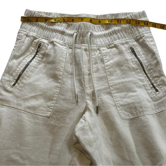 Athleta Cabo Linen Jogger Pants White 4 - Picture 7 of 16